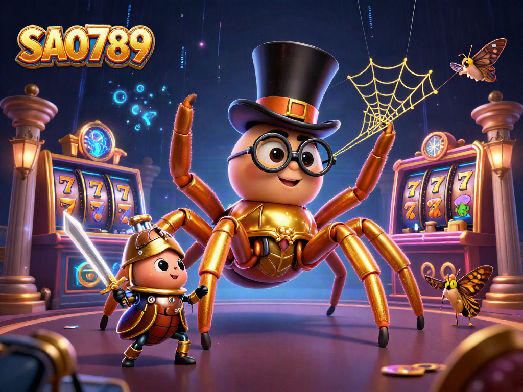 Engage with SAO789 for thrilling jackpot wins in an electrifying animated casino landscape.