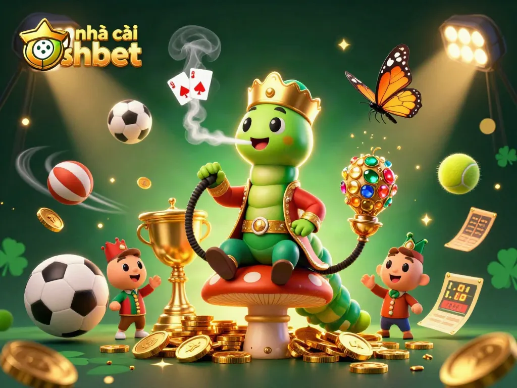 Engage in gaming excitement at nhà cái shbet with vibrant characters and casino elements.