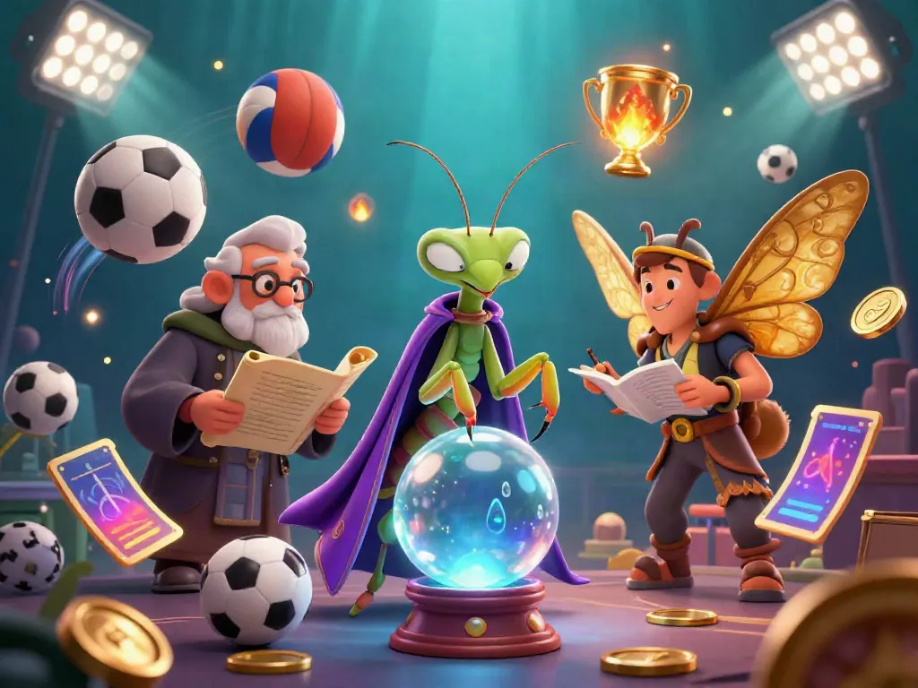 Engage with the vibrant world of 8s, featuring sporty elements and mystical characters in a rich casino atmosphere.