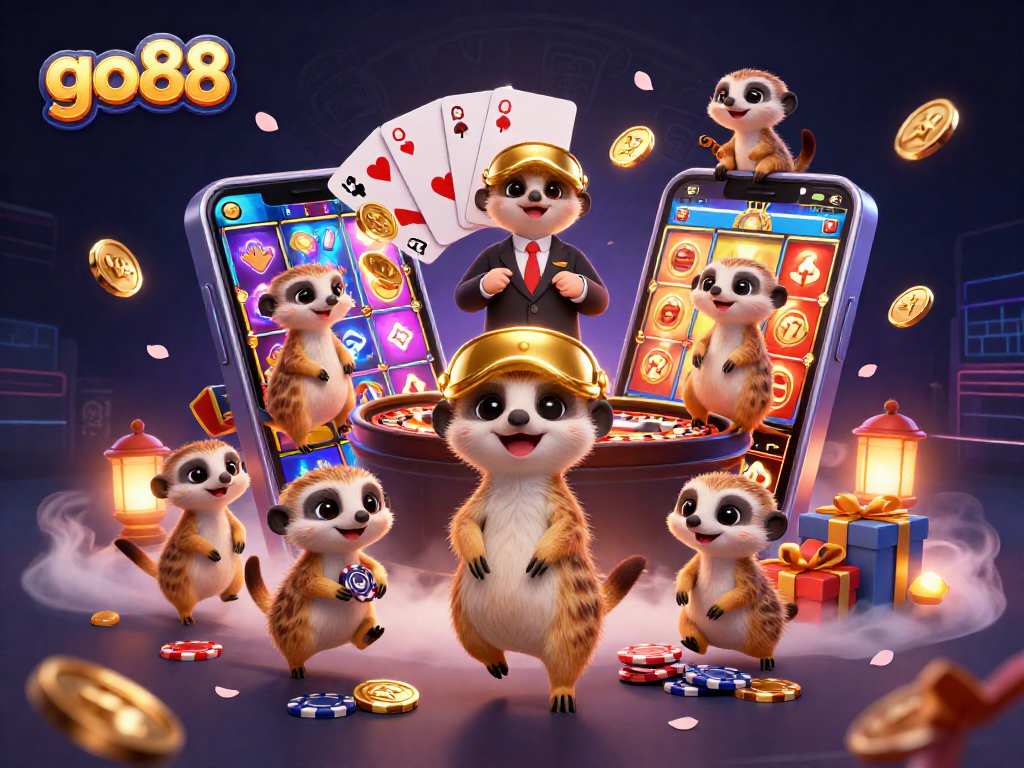 Watch meerkats manage a lively casino scene at go88, featuring dynamic games and vibrant rewards.