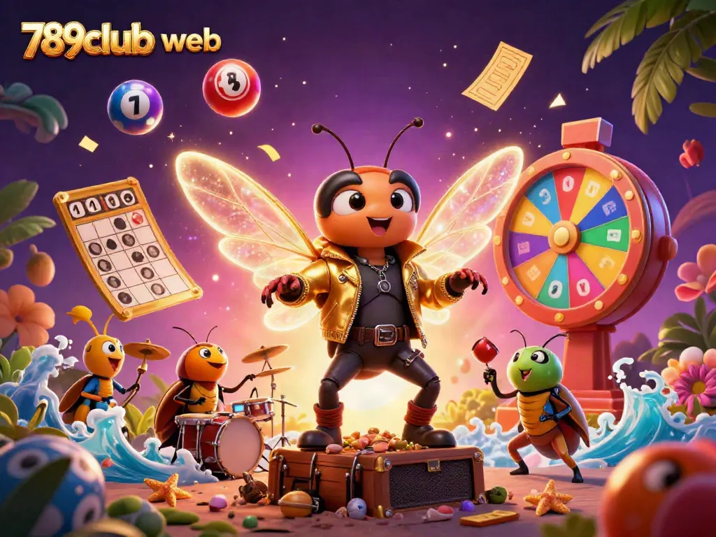 Experience the excitement of 789club web with vibrant interactive gaming elements in a dynamic illustration.