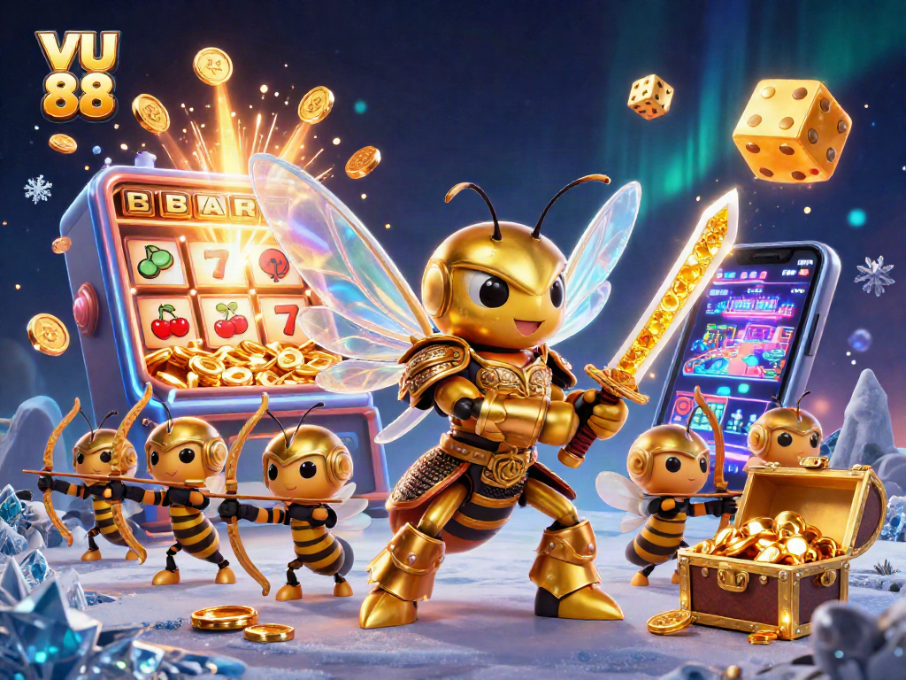 Experience the thrilling excitement of vu 88 with spectacular slot machine action and vibrant casino elements.