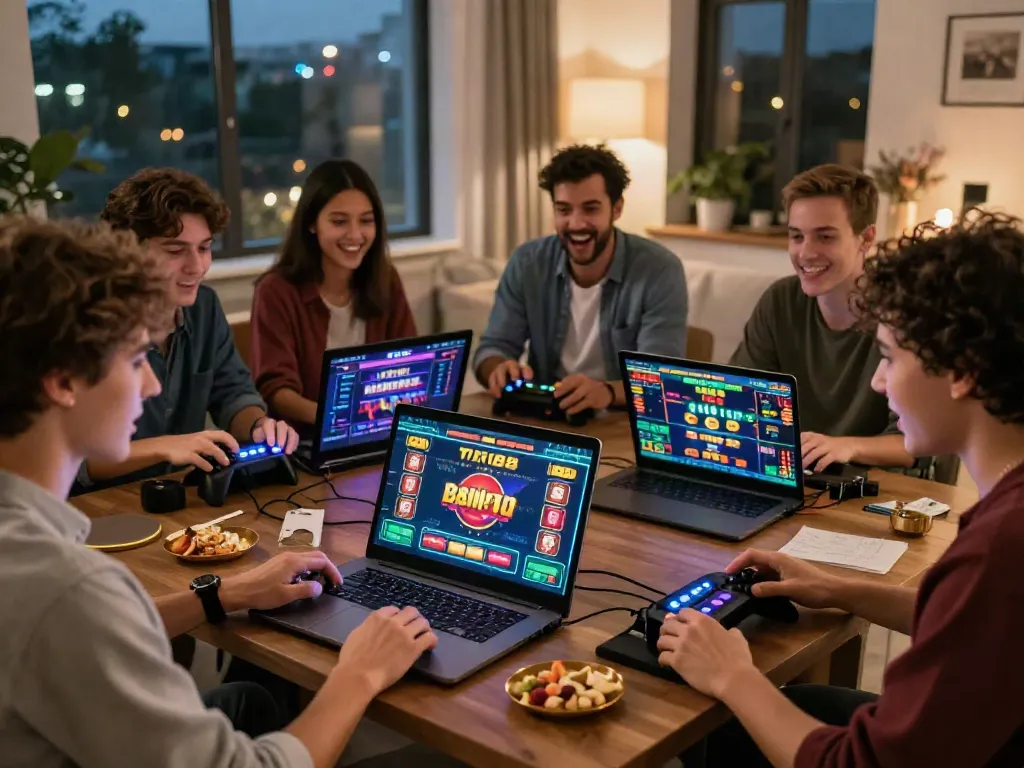Exciting gaming experience with friends at nhà cái tx88 in a cozy setting.