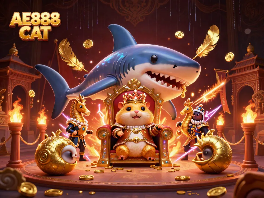 Engage in the exciting world of AE888 CAT with dynamic casino elements and vibrant characters.