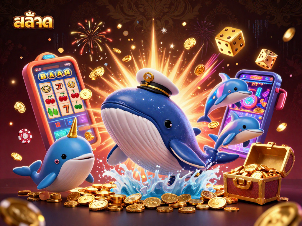Experience thrilling สล็อต adventures with a vibrant 3D casino scene packed with action.