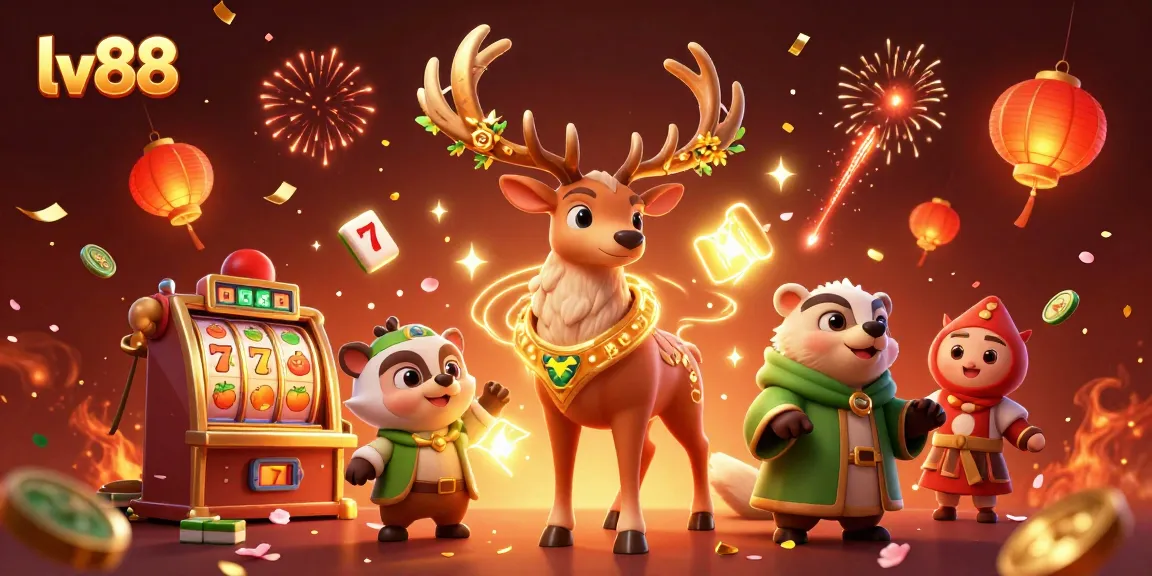 Engage in winning strategies with lv88 in this vibrant casino illustration featuring rich gaming elements.