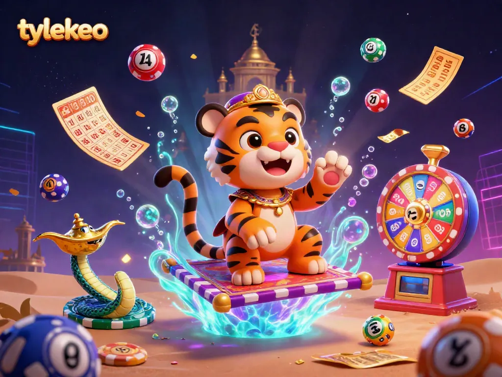Bet on winning strategies with tylekeo's dynamic lottery experience filled with colorful balls.