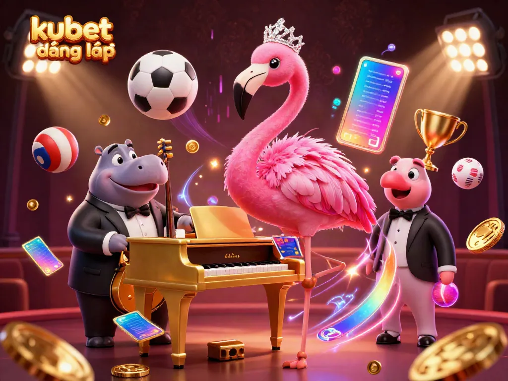 Engage in kubet đăng nhập at an exciting casino scene with vibrant characters and dynamic sports elements.