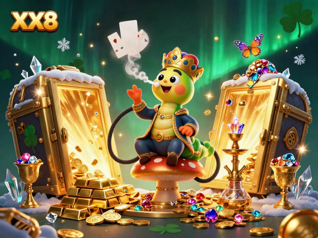 Engage with the mystical allure of XX8 in a vibrant casino realm featuring jewel-encrusted treasures and dynamic characters.