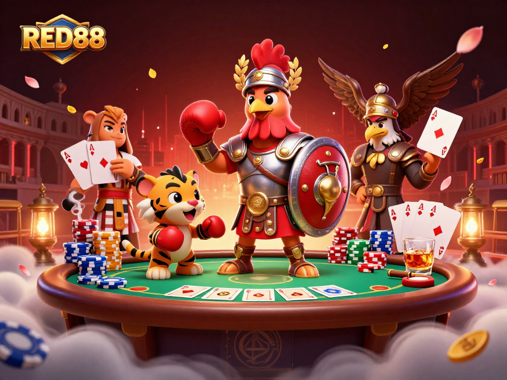 Engage in exhilarating games at RED88 with dynamic gambling elements in a vibrant, strategic atmosphere.