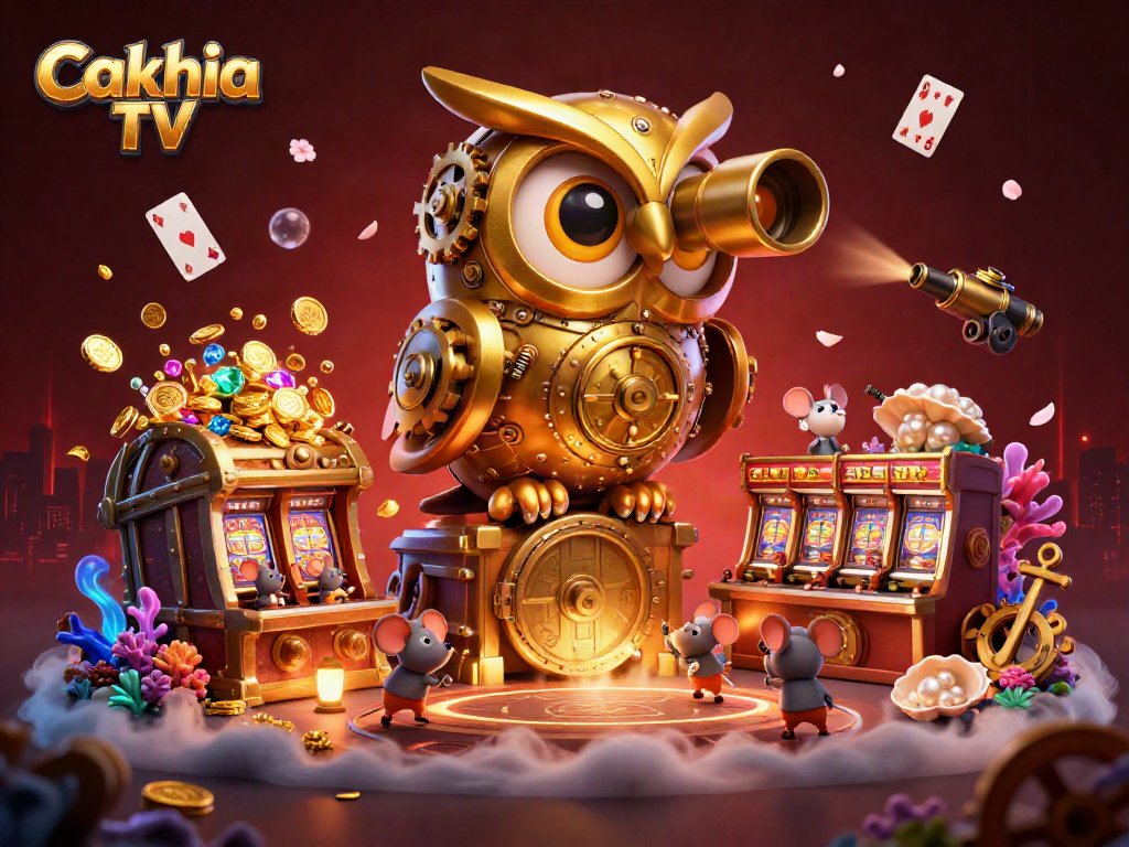 Cakhia TV showcases an exciting casino scene with vibrant characters and dynamic gaming elements.