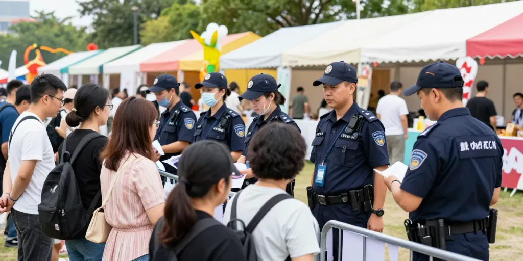 Event Security professionals ensuring safety at a community festival.