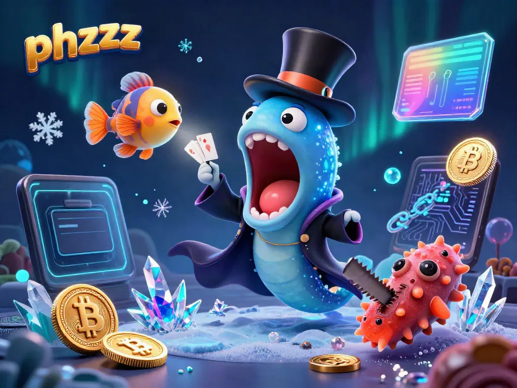 Experience thrilling casino magic with phzzz in a vibrant underwater adventure of card tricks and crypto delights.