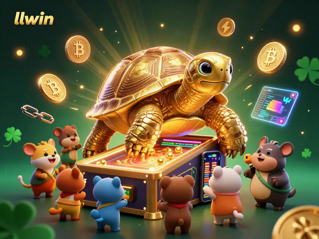 Experience thrilling gameplay at llwin with a 3D carnival scene featuring a golden tortoise pinball machine.
