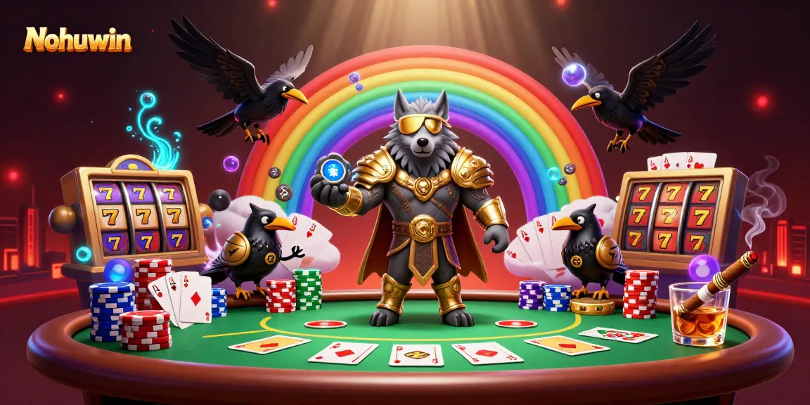 Nohuwin elevates your gaming experience with vibrant 3D casino-themed elements and iconic Norse characters.