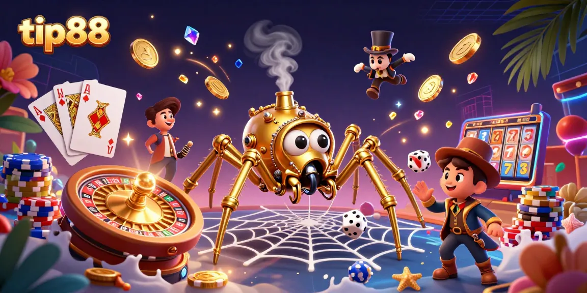 Uncover winning strategies at tip88 while engaging with dynamic gaming elements in a 3D casino scene.