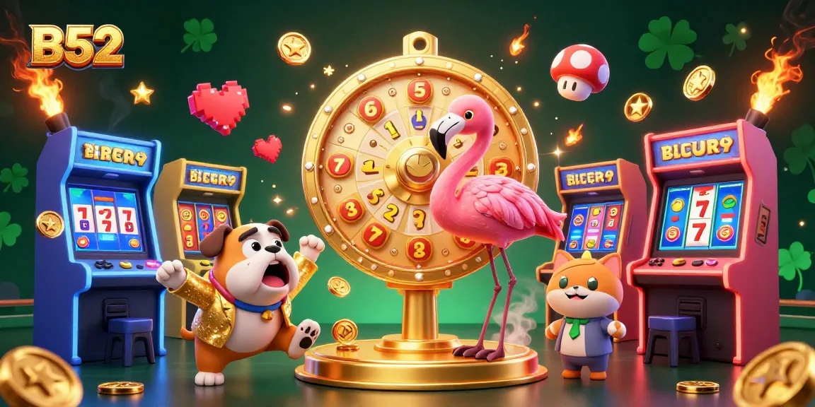 B52 showcases thrilling gaming with vibrant animations and jackpot excitement in a fun casino atmosphere.