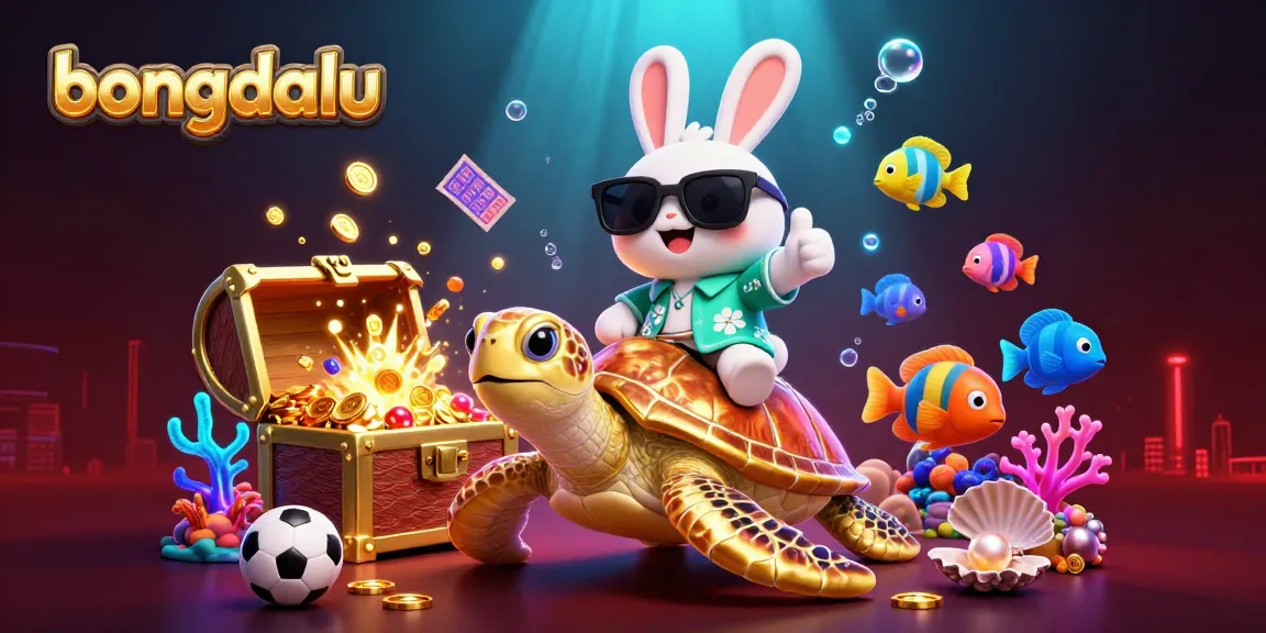 Bongdalu showcases immersive sports betting action with a lucky rabbit and turtle in an exhilarating underwater scene.