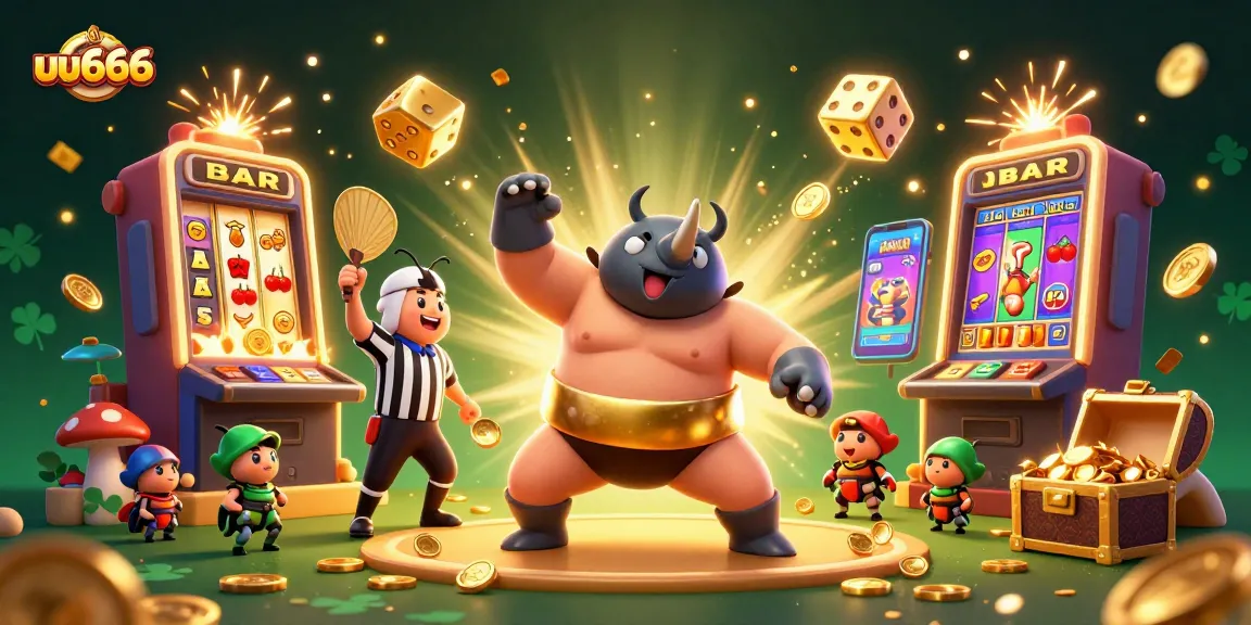 Join the excitement at uu666, where a sumo beetle champion celebrates a jackpot win!