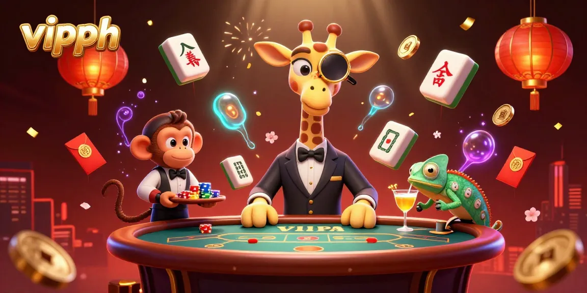 Experience vibrant gaming at vipph with enticing casino characters and festive elements.