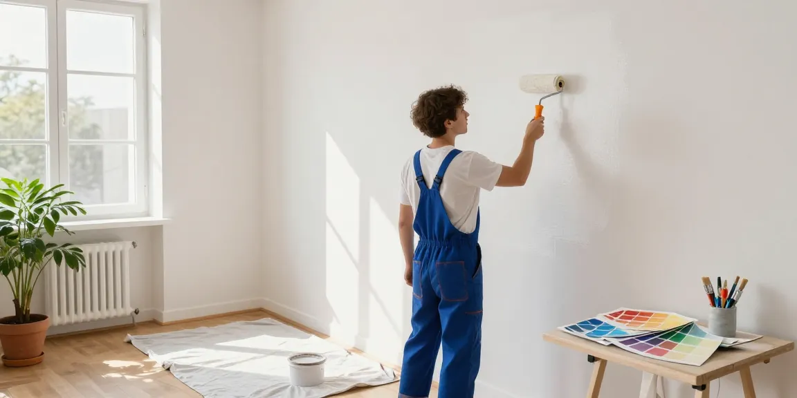 Trusted Lincoln Painters delivering exceptional quality and meticulous detail in a bright home painting project.