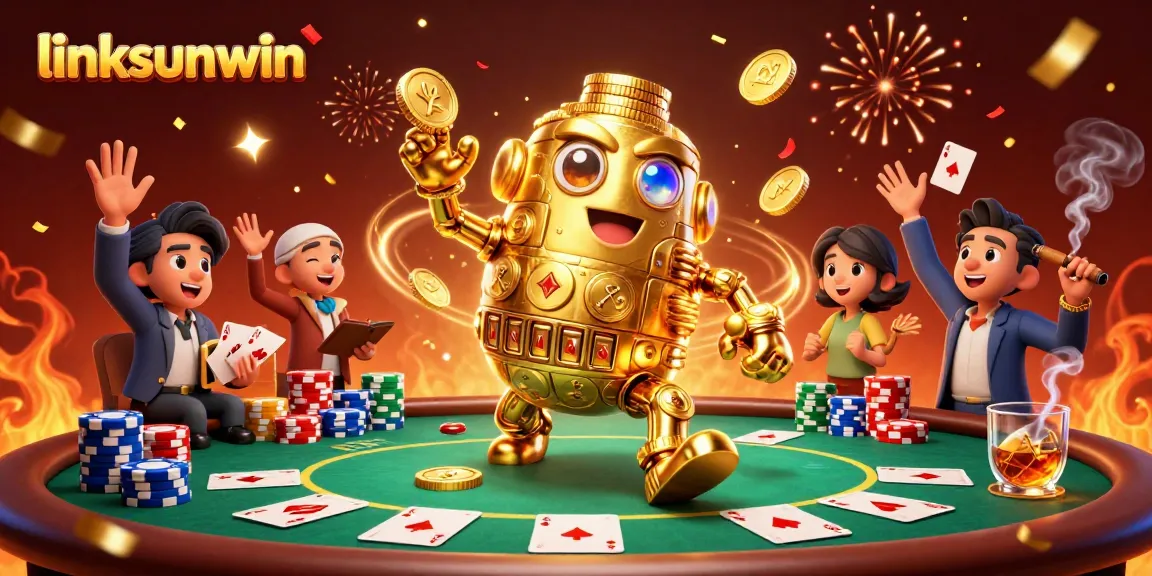 Spin and win with linksunwin's captivating casino experience featuring a golden golem.