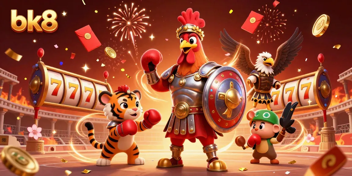 Join the ultimate bk8 casino experience amidst colorful celebrations and dynamic game elements.