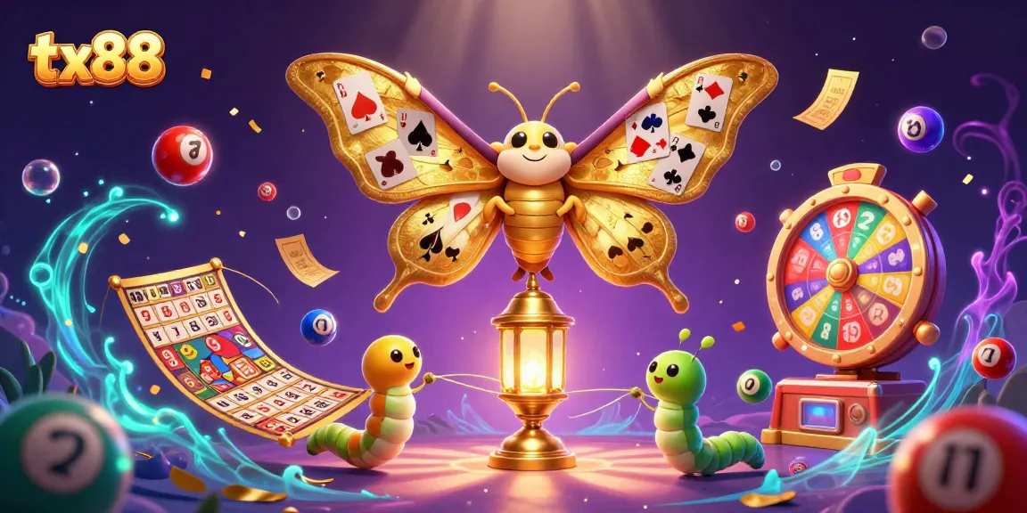 Experience thrilling moments with tx88 in this vibrant 3D casino illustration showcasing dynamic games.