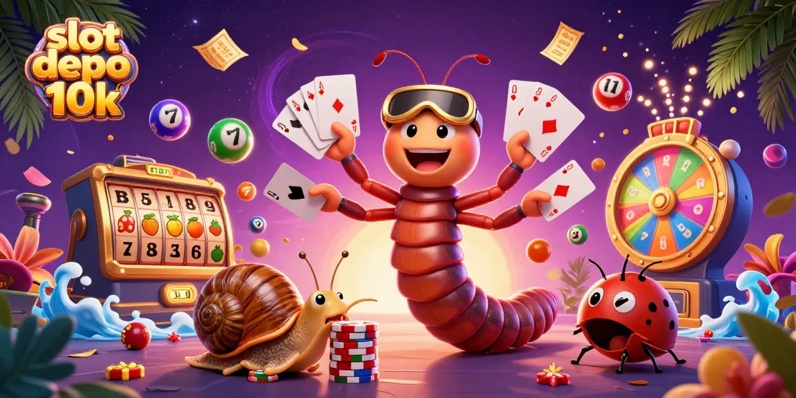 Engage with slot depo 10k's vibrant 3D casino scene featuring colorful characters and dynamic elements.