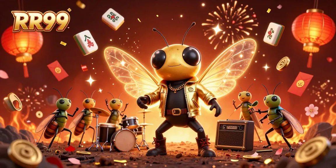Experience thrilling wins at RR99 with vibrant casino-themed celebrations and immersive 3D illustrations.