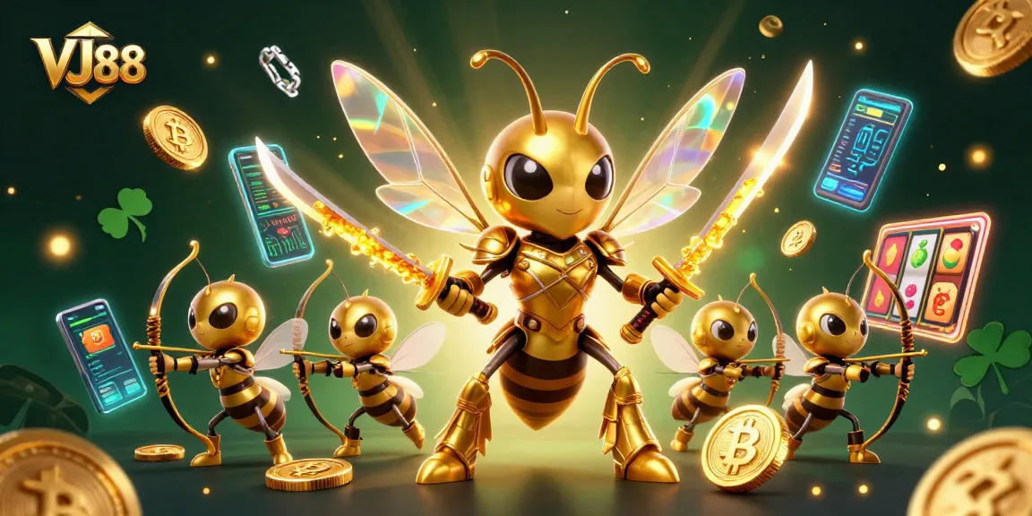 Engage with VJ88's exciting slot games featuring vibrant symbols and innovative characters.