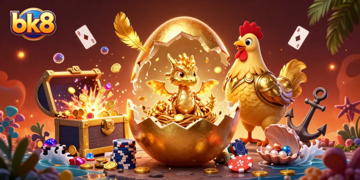 Engage with bk8 immersive gaming experience featuring a golden dragon amidst vibrant casino elements.